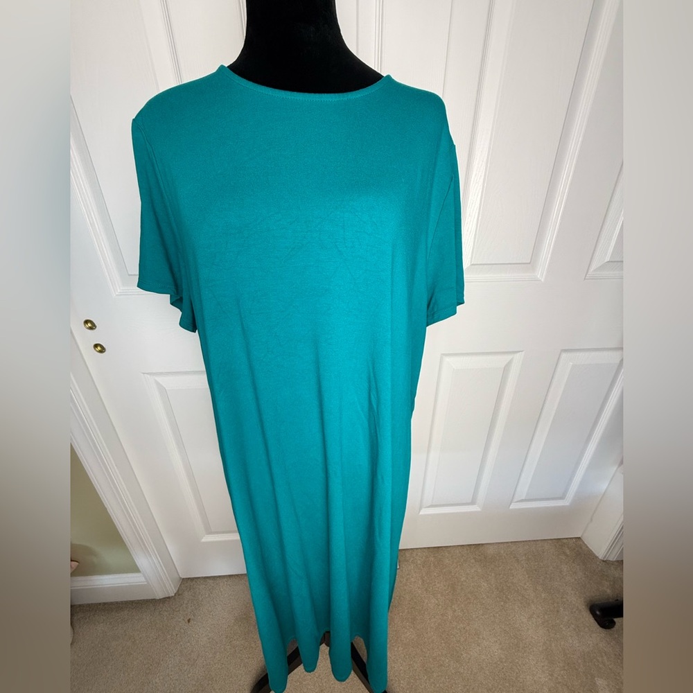 J.Jill Wearever Collection Teal Midi Dress Size XL